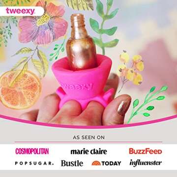 Tweexy Wearable Nail Polish Holder Ring for Easy Manicure