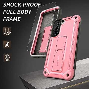 URBANITE Case for Samsung Galaxy S22 Plus 5G, Military Grade Heavy Duty Shockproof Protective Cover ...