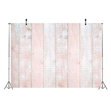 BELECO 7x5ft Pink Wood Backdrop for Photography Fun