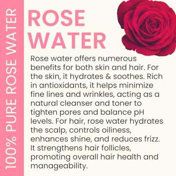 Rose Water Facial Toner - 32oz Bulk Alcohol-Free Vegan All Natural Refreshing for Face and Hair - Uplifts, Calming & Soothing for All Skin Types