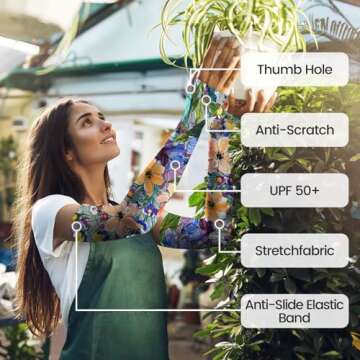 YPHCDO Sun Protection Gardening Sleeves for Women