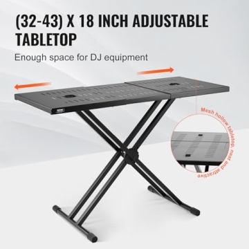 VEVOR Adjustable DJ Table Stand - Portable & Lightweight