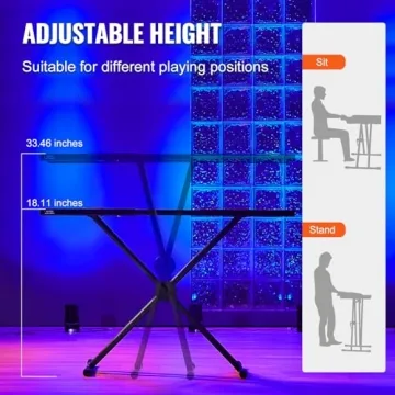VEVOR Adjustable DJ Table Stand - Portable & Lightweight