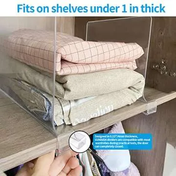 SUMAIDA Acrylic Shelf Dividers for Effortless Organization