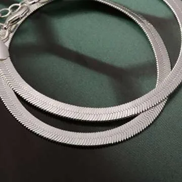 Simple & Elegant Silver Chain Choker Necklace for Daily Wear