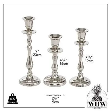 Americana 3 Piece Candle Stick Holders for Elegant Decor