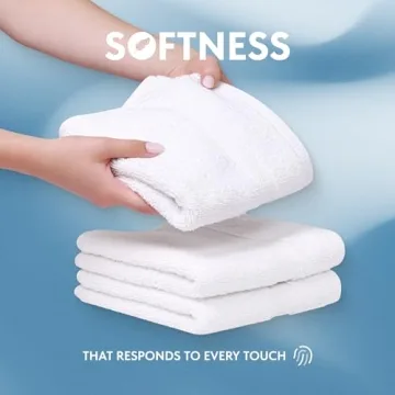 Luxury White Hand Towels - Soft 100% Turkish Cotton Set of 6