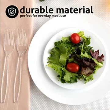 Crystalware Plastic Forks - Elegant, Durable, Disposable