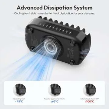 10 Ports USB Charging Station - 120W for Multiple Devices