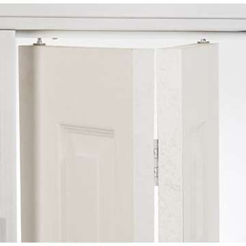 National Hardware N343-723 Complete Double Folding Door Hardware Set, 48-Inch, White, For Indoor Use, Boxed