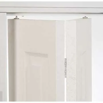 National Hardware N343-723 Complete Double Folding Door Hardware Set, 48-Inch, White, For Indoor Use, Boxed