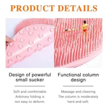 4 Pcs Shower Foot Scrubber,Scrubber for Use In Shower,Silicone Body Scrubber Foot Massager Mat,with Non Slip Suction Cups Foot Cleaner Shower Exfoliating Bath Wash Pad Foot Massager,Soothe Achy Feet