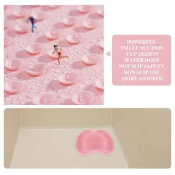 4 Pcs Shower Foot Scrubber,Scrubber for Use In Shower,Silicone Body Scrubber Foot Massager Mat,with Non Slip Suction Cups Foot Cleaner Shower Exfoliating Bath Wash Pad Foot Massager,Soothe Achy Feet