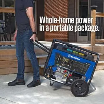 Westinghouse Outdoor Power Equipment 13500 Peak Watt Tri-Fuel Home Backup Portable Generator, Remote Electric Start, Transfer Switch Ready, Gas, Propane, and Natural Gas Powered