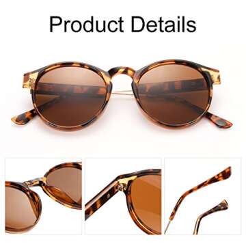 Stylish Polarized Sunglasses for Women | Retro Round Shades