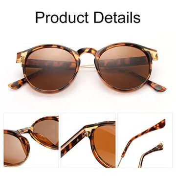 Stylish Polarized Sunglasses for Women | Retro Round Shades