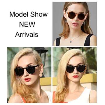 Stylish Polarized Sunglasses for Women | Retro Round Shades