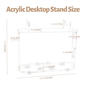 Affogato Storage Holder Compatible with Shark FlexStyle HD430C, Desktop Organizer for Storage Attachments, Acrylic Hairdryer Rack with Cord Hanger for Accessories Curlers Brushes Diffuser