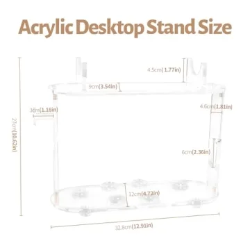 Affogato Storage Holder Compatible with Shark FlexStyle HD430C, Desktop Organizer for Storage Attachments, Acrylic Hairdryer Rack with Cord Hanger for Accessories Curlers Brushes Diffuser