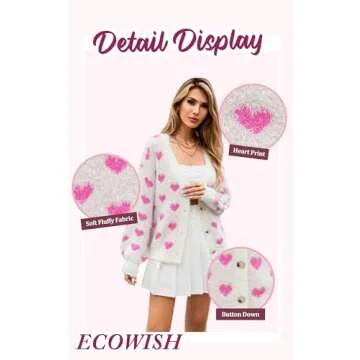 Stylish ECOWISH Women Floral Cropped Cardigan for All Seasons