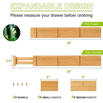 Bamboo Drawer Dividers for Ultimate Organization