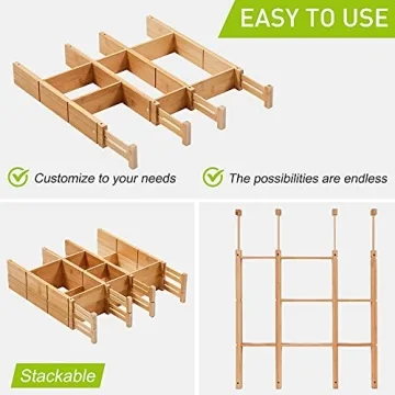 Bamboo Drawer Dividers for Ultimate Organization