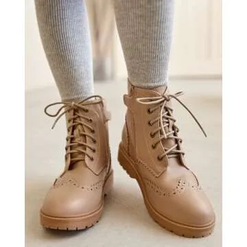 Stylish Girls Ankle Boots with Chunky Heel for Outdoors