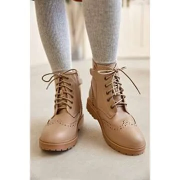 Stylish Girls Ankle Boots with Chunky Heel for Outdoors