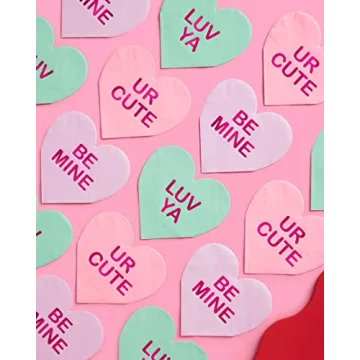 xo, Fetti Heart Napkins for Valentine's Day Celebrations