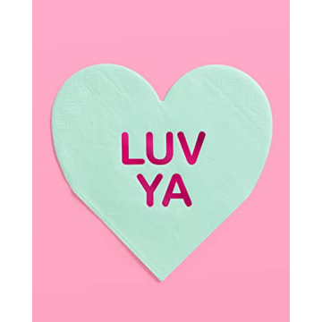 xo, Fetti Heart Napkins for Valentine's Day Celebrations