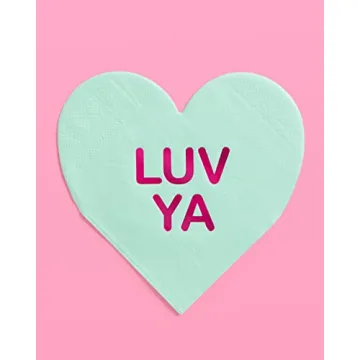 xo, Fetti Heart Napkins for Valentine's Day Celebrations