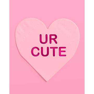 xo, Fetti Heart Napkins for Valentine's Day Celebrations