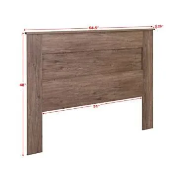 Prepac Stylish Flat Wood Panel Headboard for Queen Size Beds, Simplistic Wooden Queen Headboard 2.25...