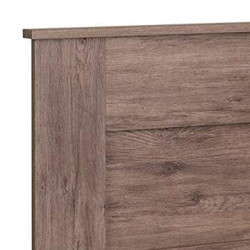 Prepac Stylish Flat Wood Panel Headboard for Queen Size Beds, Simplistic Wooden Queen Headboard 2.25" D x 64.5" W x 48" H, Drifted Gray, DHFQ-1301-1