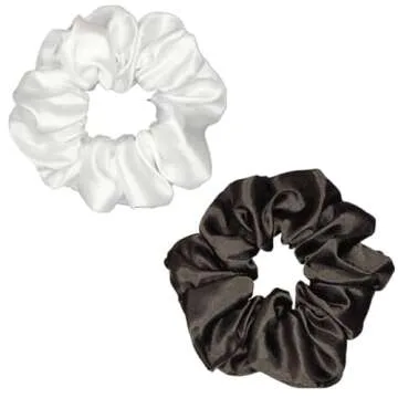 Sufermoe 12 Pcs Satin Silk Hair Scrunchies, Assorted Classic Color, 4.5 Inch Hair Ties for Women Girls, Hair Accessories