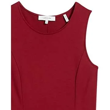 Stylish Lark & Ro Sleeveless Fit and Flare Dress, Bordeaux