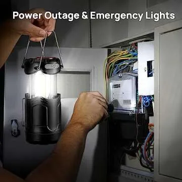 Collapsible LED Camping Lantern with Power Bank Features