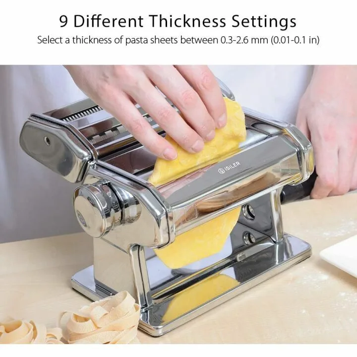 ISILER Adjustable Pasta Machine for Homemade Noodles