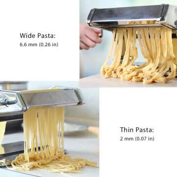 ISILER Adjustable Pasta Machine for Homemade Noodles