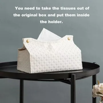 Agirlvct Modern PU Leather Tissue Box Cover for Home