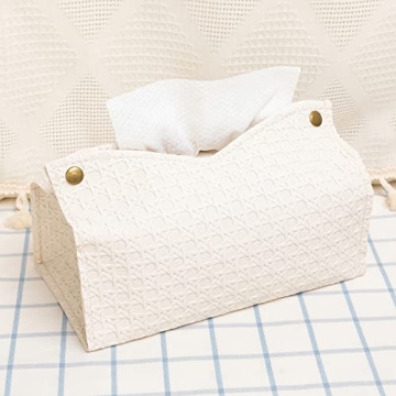 Agirlvct Modern PU Leather Tissue Box Cover for Home