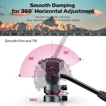 ULANZI F38 Video Fluid Head - Lightweight & Versatile