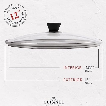 Cuisinel Cast Iron Skillet with Lid for Versatile Cooking