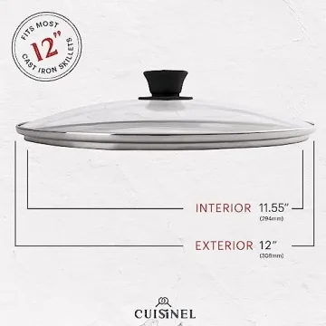 Cuisinel Cast Iron Skillet with Lid for Versatile Cooking