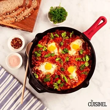 Cuisinel Cast Iron Skillet with Lid for Versatile Cooking