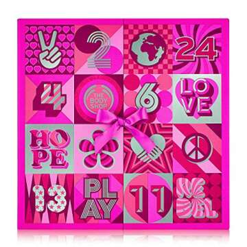 The Body Shop Deluxe Advent Calendar, 24pc Gift Set of Feel-Good, Cruelty-Free, 100% Vegetarian Skincare, Body Care and Makeup Treats