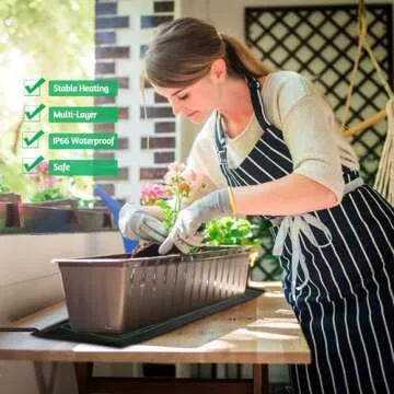 LOCONHA Seedling Heat Mat for Seed Starting,10" x 20.75" Waterproof Heating Pad for Indoor Plants Germination (1)