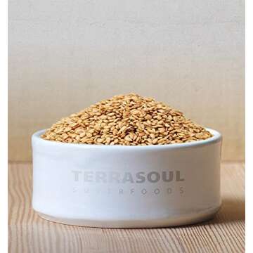 Terrasoul Organic Golden Flax Seeds 2 Lbs - Fiber & Omega-3