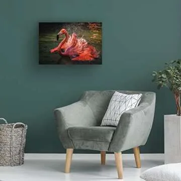Trademark Fine Art 'Angry Flamingo' Canvas Art by David H Yang