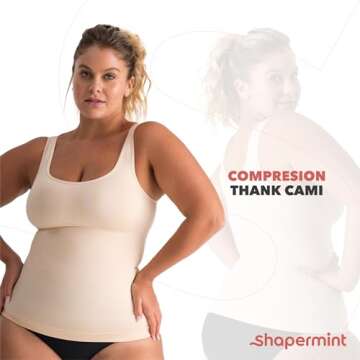 SHAPERMINT Compression Tank Cami for Tummy Control